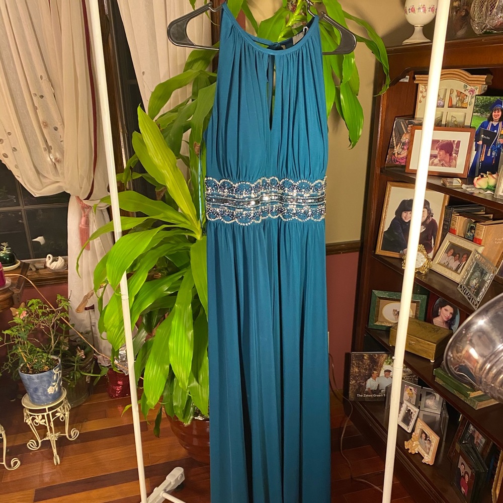 Floor-Length Halter Top Gown